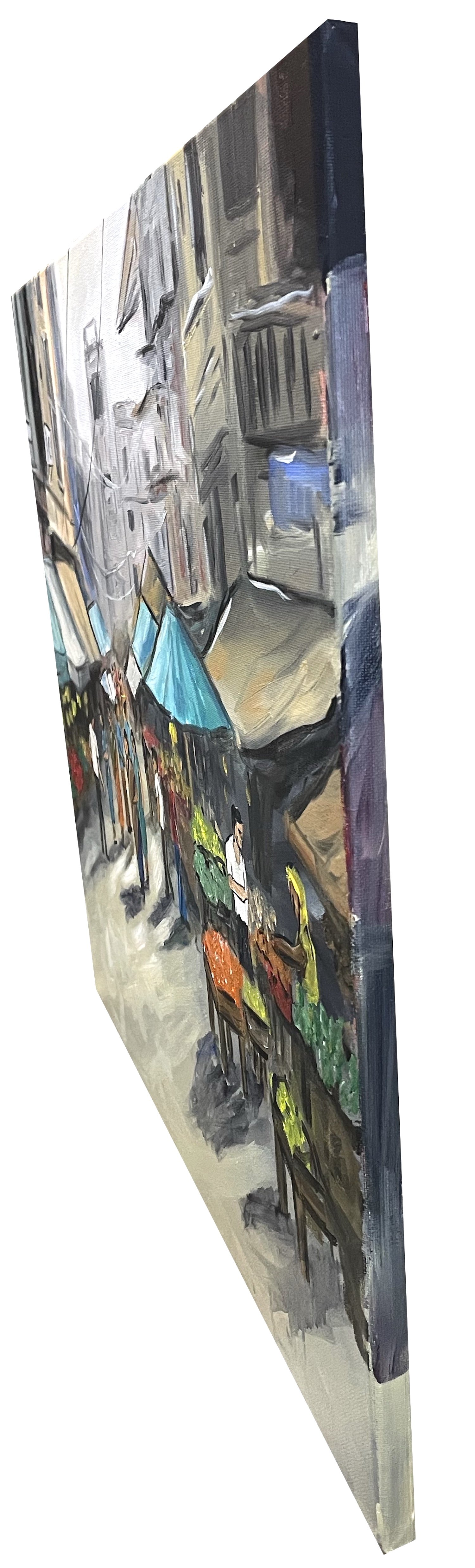 絵画 hi-dutch x SEE SEE YES GOOD MARKET Vibrant Market Scene — AISHA HAIDER ART